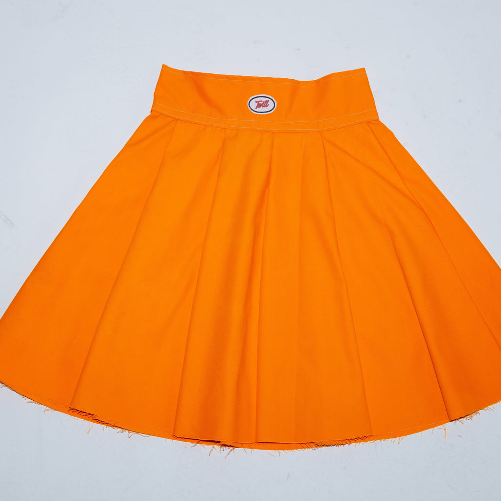 Hi-Vis Orange High-Waist Skirt