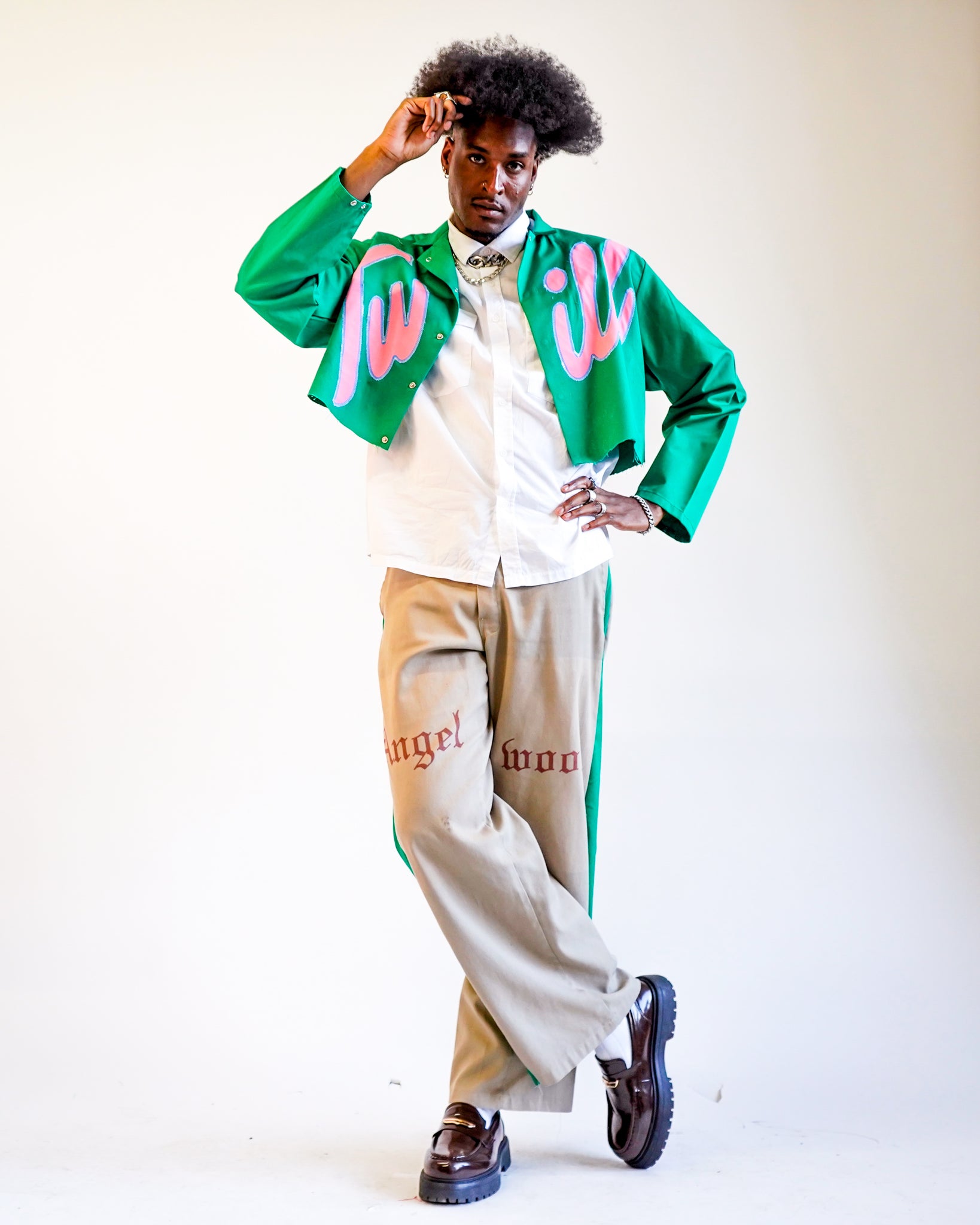 Wide leg Twill work pants