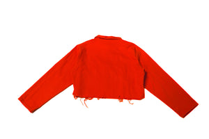 ‘Twill’ Work Coat: Crimson on Orange