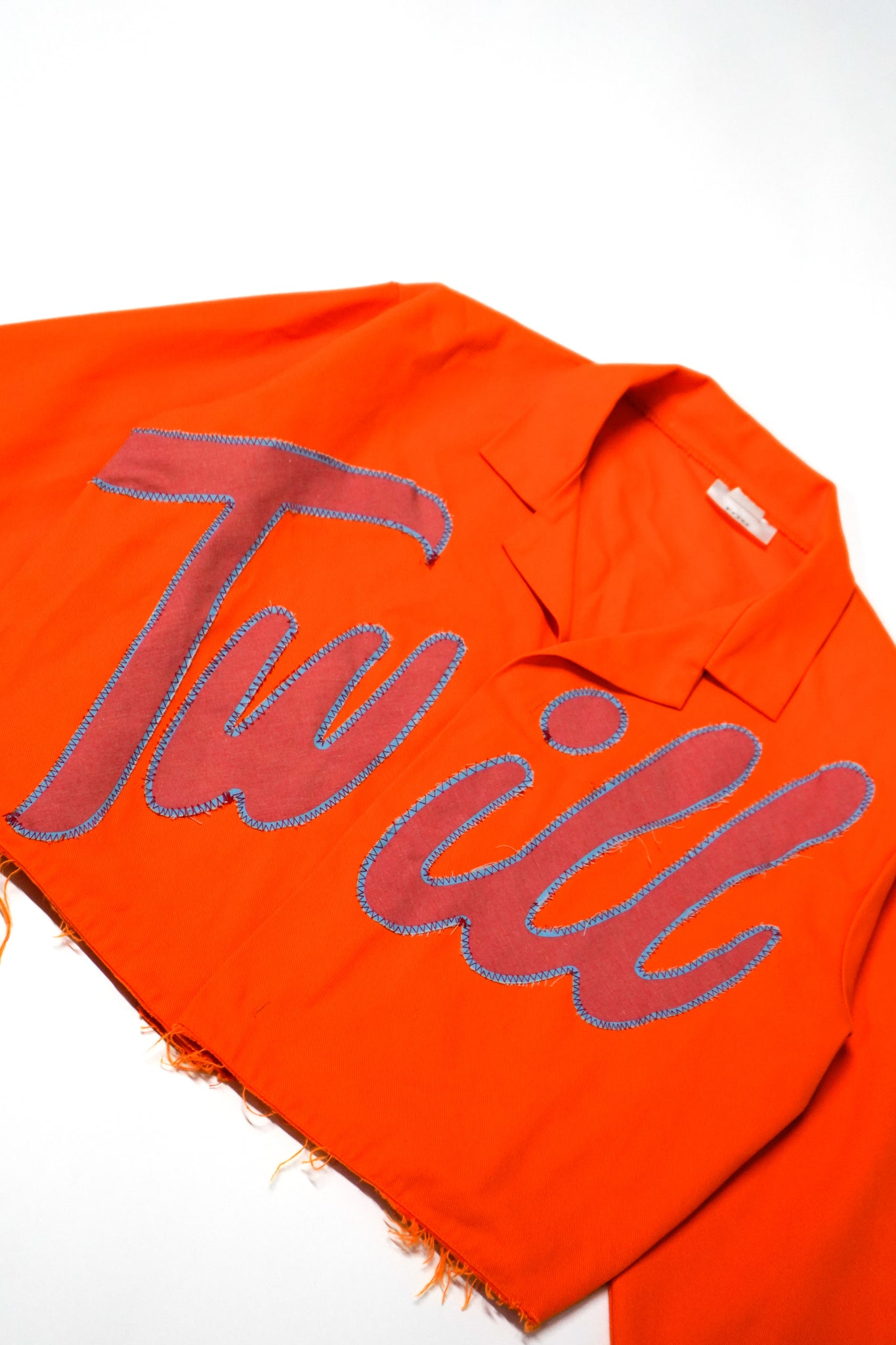 ‘Twill’ Work Coat: Peach on Orange