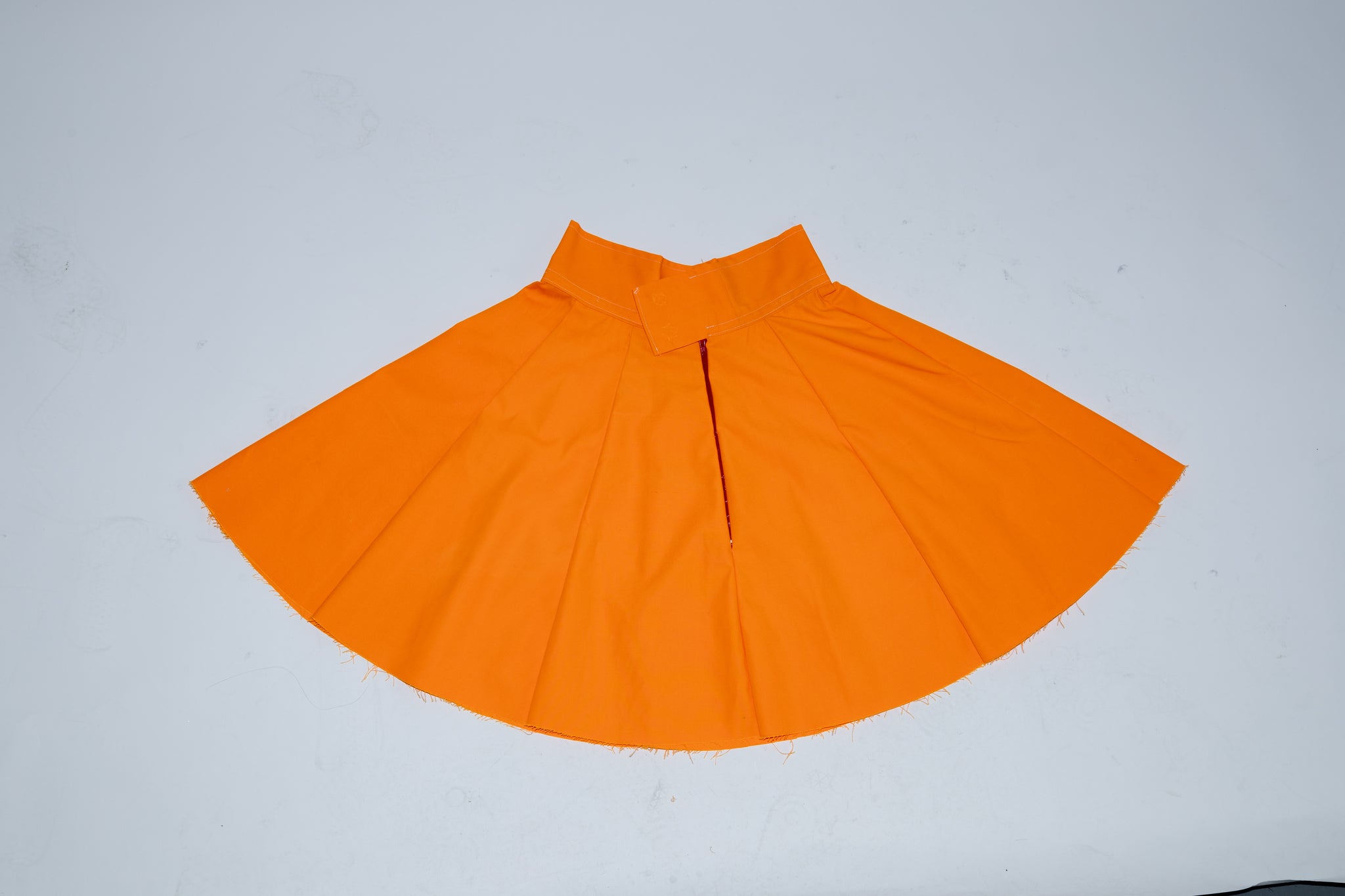 Hi-Vis Orange High-Waist Skirt